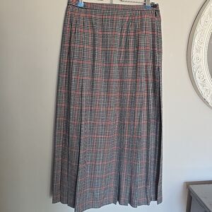 Vintage Pendelton Plaid Skirt Women's 100 Wool Midi Maxi 10 15x35 Pure New Wool